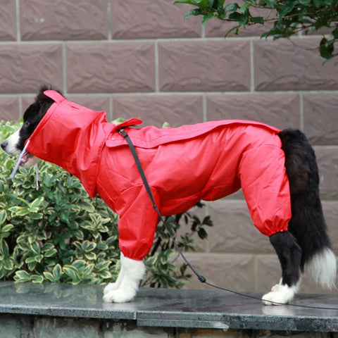 Pet Large Dog Raincoat Outdoor Waterproof Clothes Hooded Jumpsuit Cloak For Small Big Dogs Overalls Rain Coat Labrador