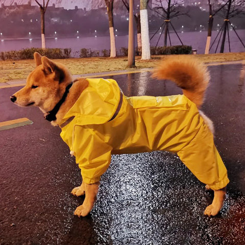 HOOPET Dog Raincoat Jumpsuit Rain Coat for Dogs Pet Cloak Labrador Waterproof Golden Retriever Jacket Pet Supplies