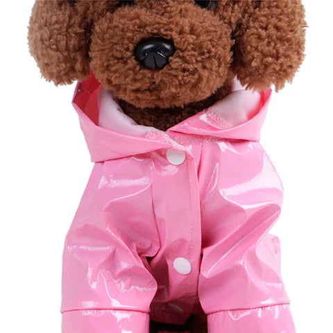 Summer Outdoor Puppy Pet Rain Coat S-XL Hoody Waterproof Jackets PU Raincoat for Dogs Cats Apparel Clothes Wholesale