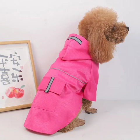 Pet Dog Waterproof Raincoat Small Large Dogs Reflective Rain Coat Waterproof Jacket Dog Outdoor Clothes Breathable Puppy Clothes